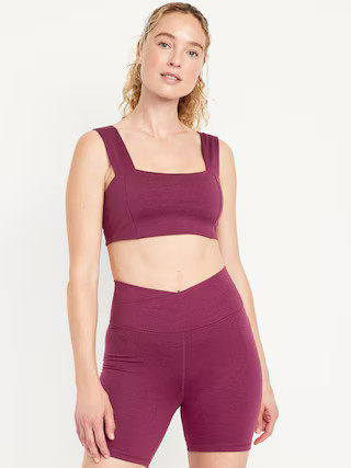 Light Support CloudComfy Bandeau Sports Bra | Old Navy | Old Navy (US)