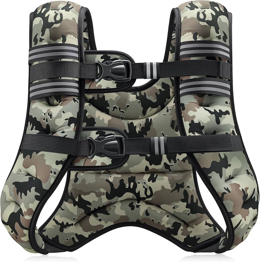 ZELUS Weighted Vest, 6lb/8lb/12lb/16lb/20lb/25lb/30lb Weight Vest with Reflective Stripe for Work... | Amazon (US)