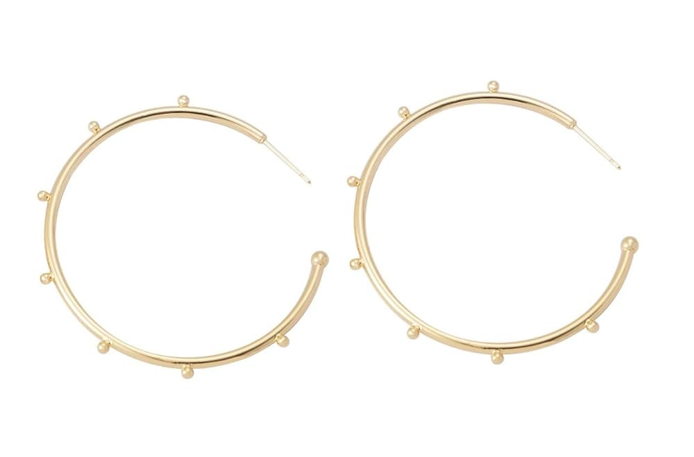 Gold Ball 18kt Gold Filled Hypoallergenic Waterproof 20mm Non Tarnish Hoops Huggies | Amazon (US)