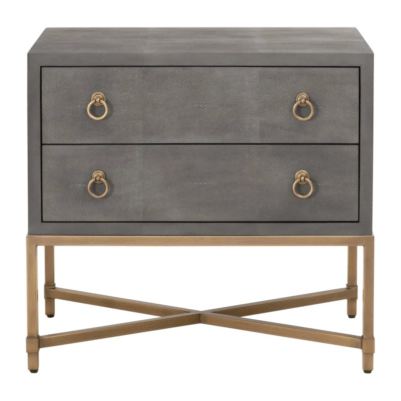 Willa Arlo™ Interiors Mercato Shagreen 2-Drawer Nightstand & Reviews | Wayfair | Wayfair North America