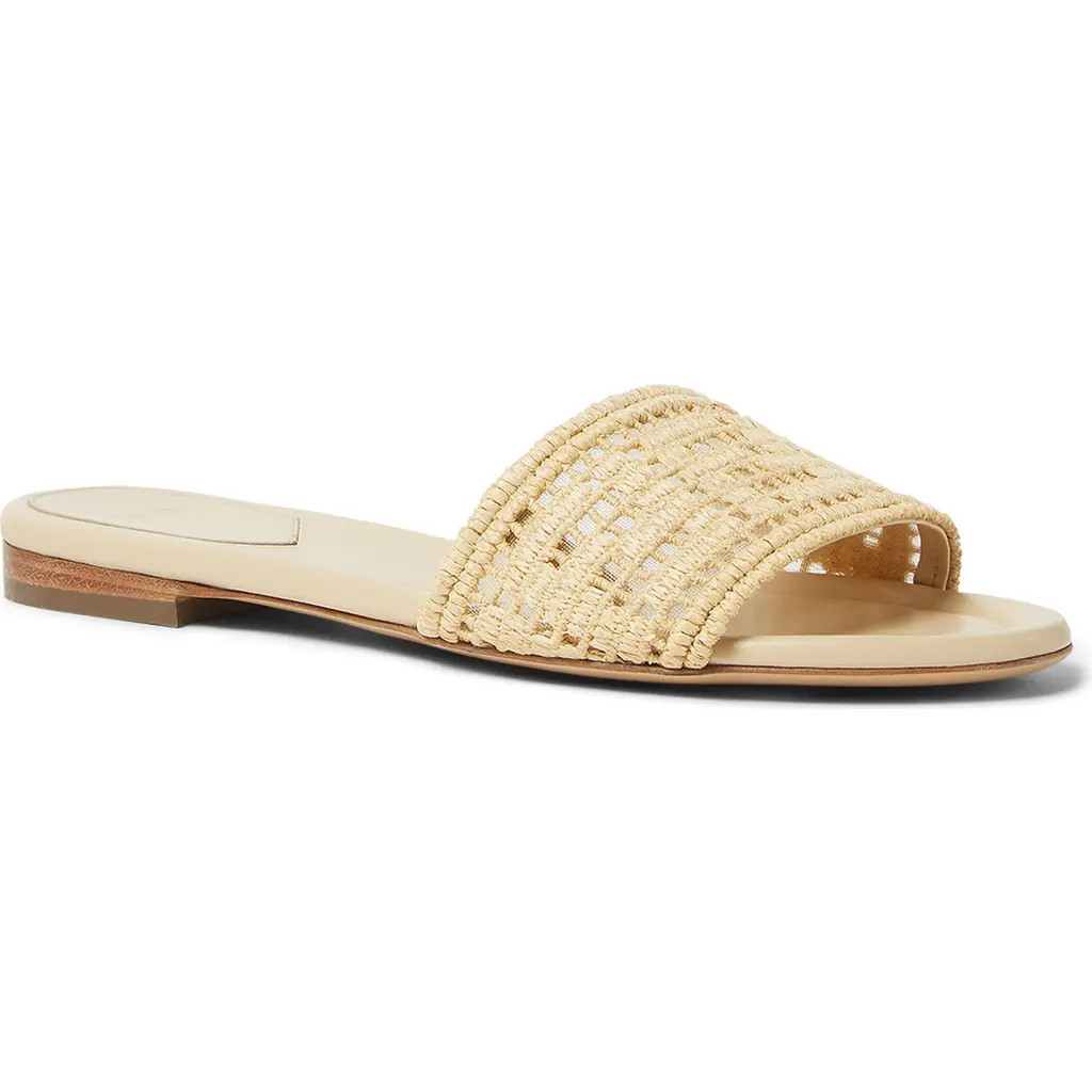 Fendi Sunshine Flat Sandal in Beige Rafia at Nordstrom, Size 10.5Us | Nordstrom