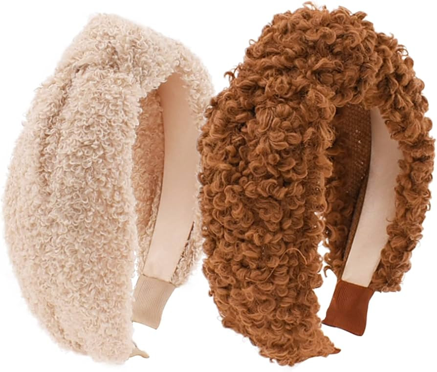 BEGOOD Fluffy Knotted Headbands for Women Knotted Headband Hair Hoop Knot Headbands Twist Knot Wi... | Amazon (US)