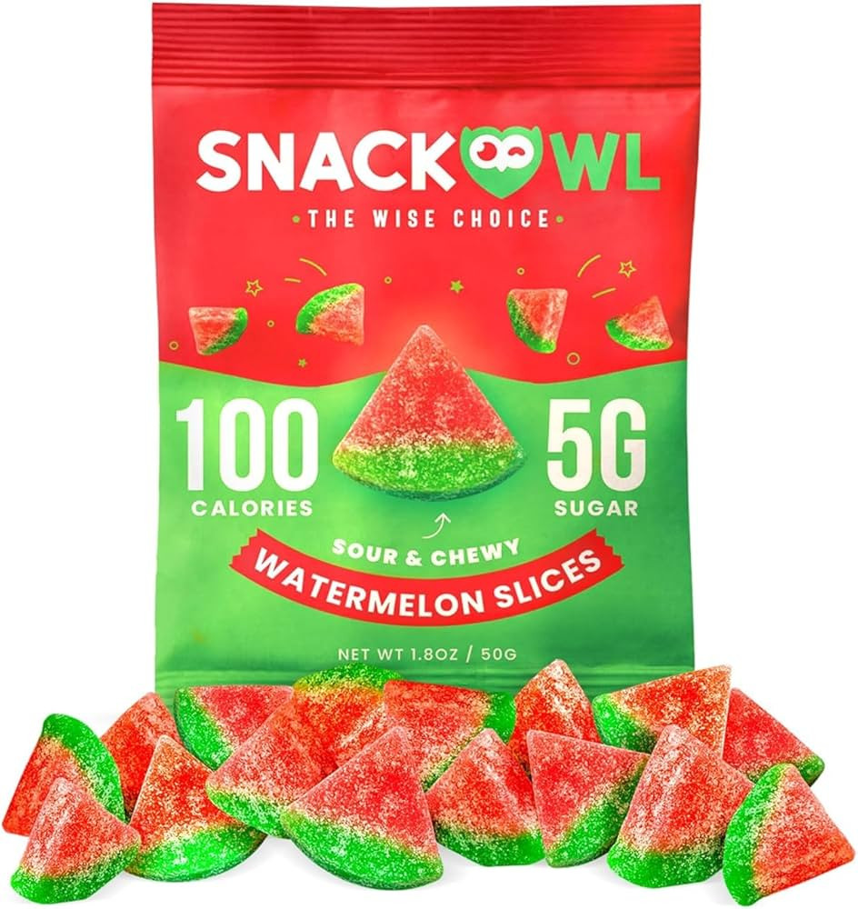 Snack Owl Vegan Sour Gummy Candy – Gluten Free, Low Calorie Candy - Guilt Free & Delicious Heal... | Amazon (US)