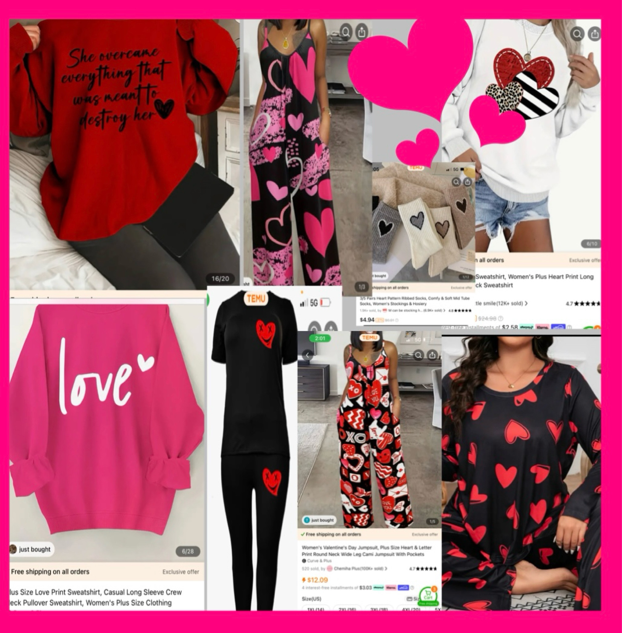 Temu Valentines Fashion finds! #temufinds

#LTKover40 #LTKbeauty #LTKplussize