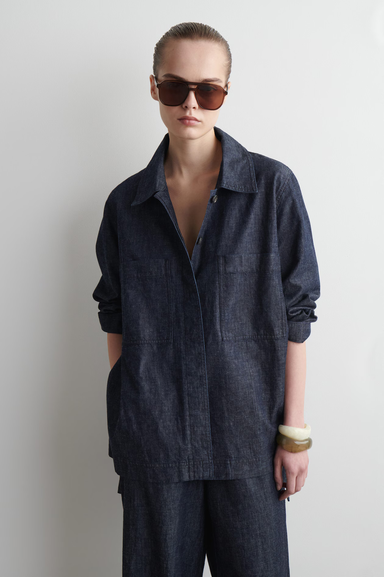 TIE-SIDE DENIM OVERSHIRT | COS (EU)