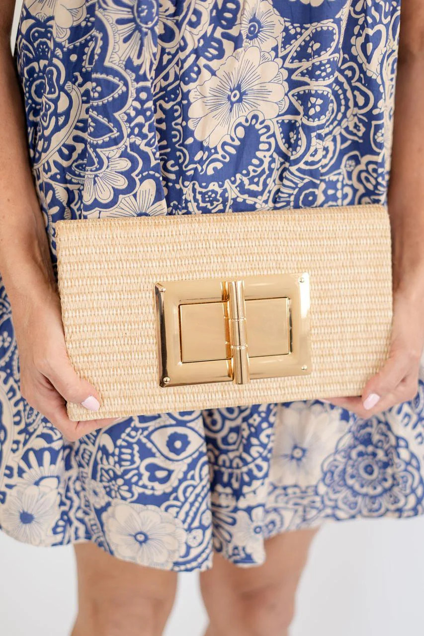 Lillian Clutch - Straw | Lisi Lerch Inc