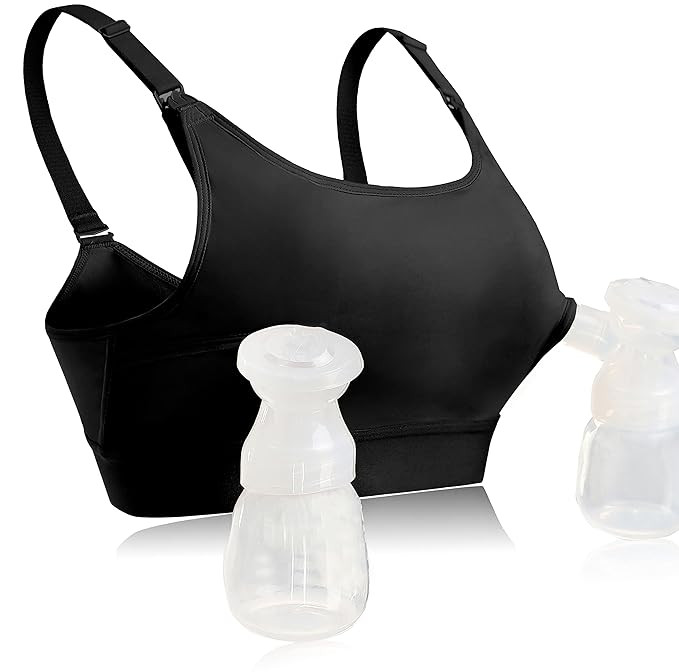 Hands Free Pumping Bra Hands-Free Breast Pump Bra Nursing Bras for Pumping Adjustable Breast-Pump... | Amazon (US)