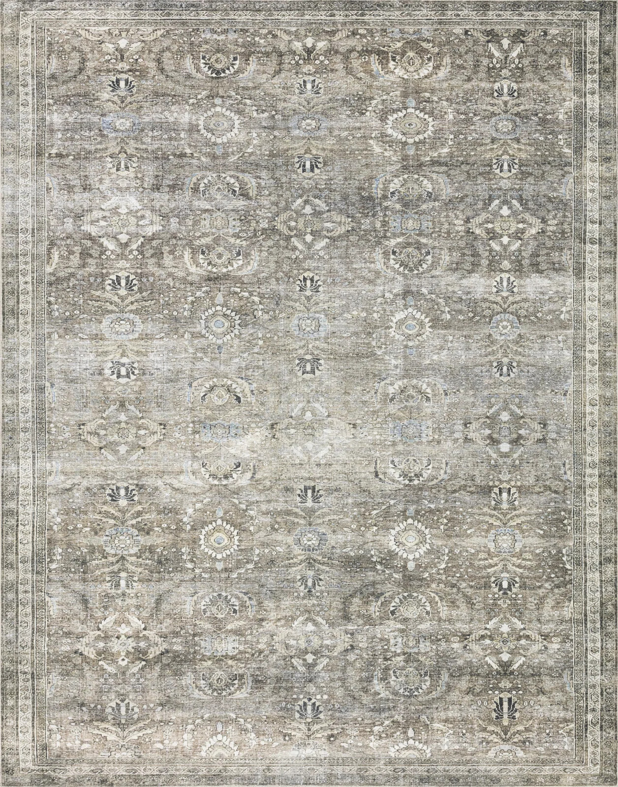Sim Oriental Green/Beige Area Rug | Wayfair Professional