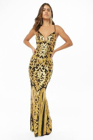 Sequin Brocade Mermaid Dress | Forever 21 (US)