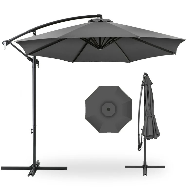 Best Choice Products 10ft Offset Hanging Outdoor Market Patio Umbrella w/ Easy Tilt Adjustment - ... | Walmart (US)