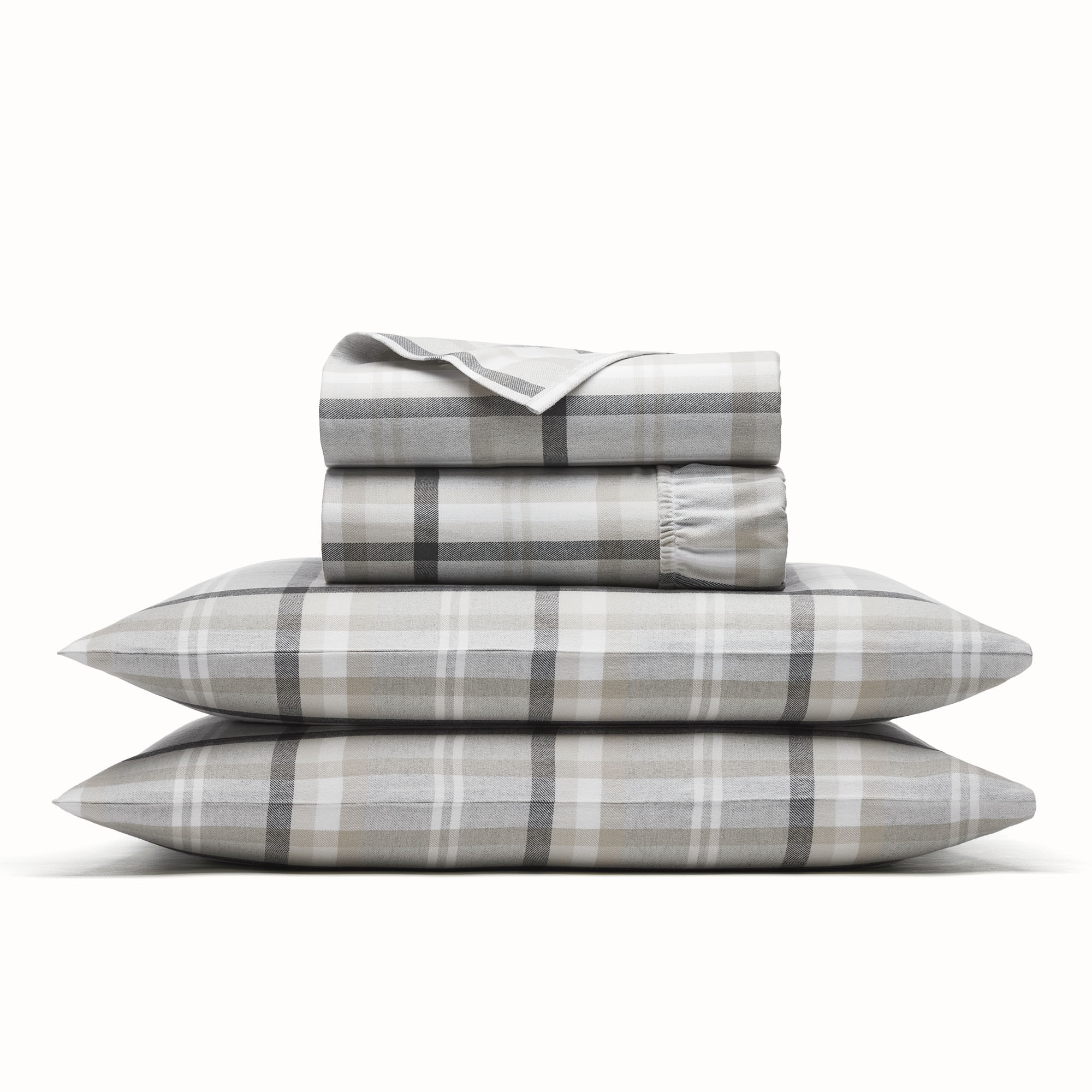 Flannel Heathered Plaid Sheet Set | Boll & Branch