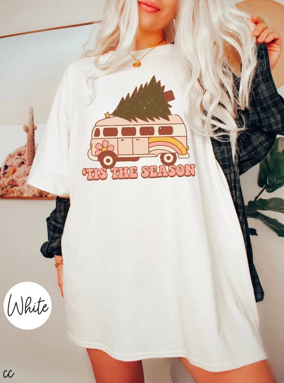 Retro Christmas Shirt Tis the Season Christmas Tree Graphic - Etsy | Etsy (US)