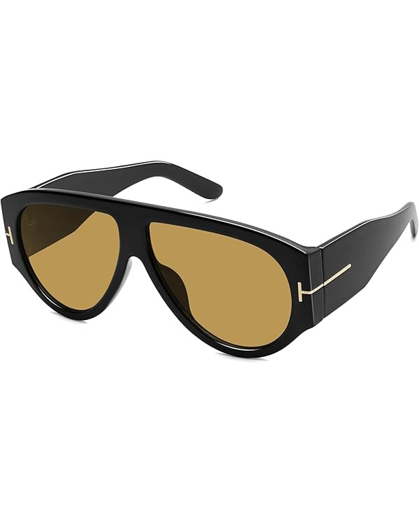 Women's & Men's Cute Funky Cool Oversized Retro Sunglasses - Big Retro 70's & 80's Flat Top Sungl... | Amazon (UK)