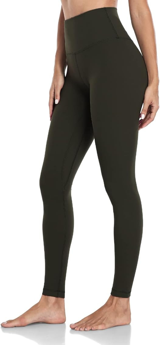 HeyNuts Essential Full Length Yoga Leggings, Women's High Waisted Workout Compression Pants 28'' | Amazon (US)