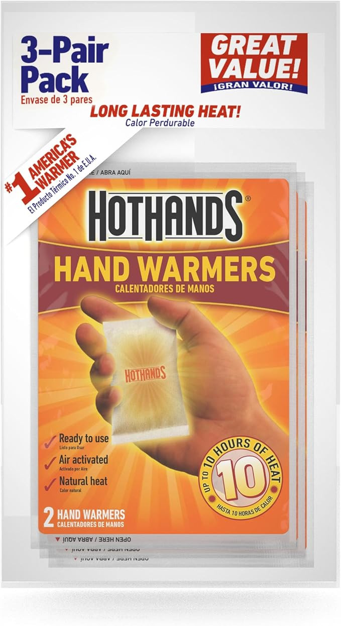Hand Warmer, 2-1/4 in. x 3-1/2 in., PK3 | Amazon (US)