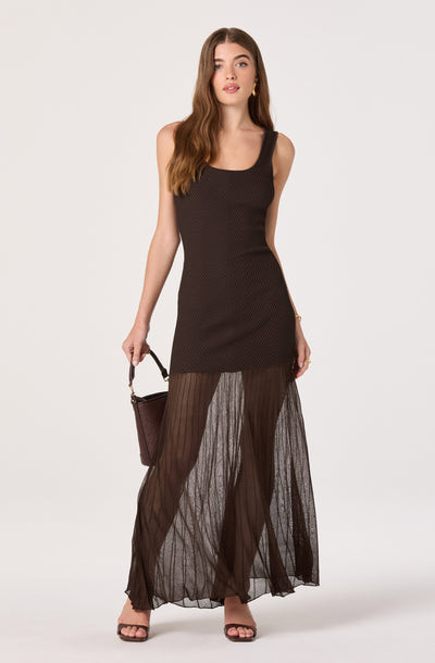 Glena Ribbed Knit Drop Waist Maxi Dress | ASTR The Label (US)