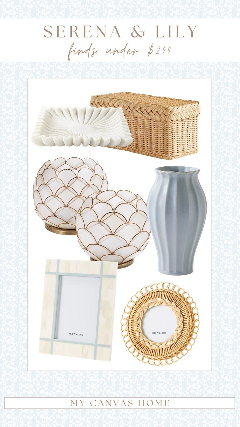 Serena and Lily has been a longtime favorite of mine 🤍 These under $200 finds would add such a pretty, coastal touch to your space!

#LTKHome #LTKSaleAlert