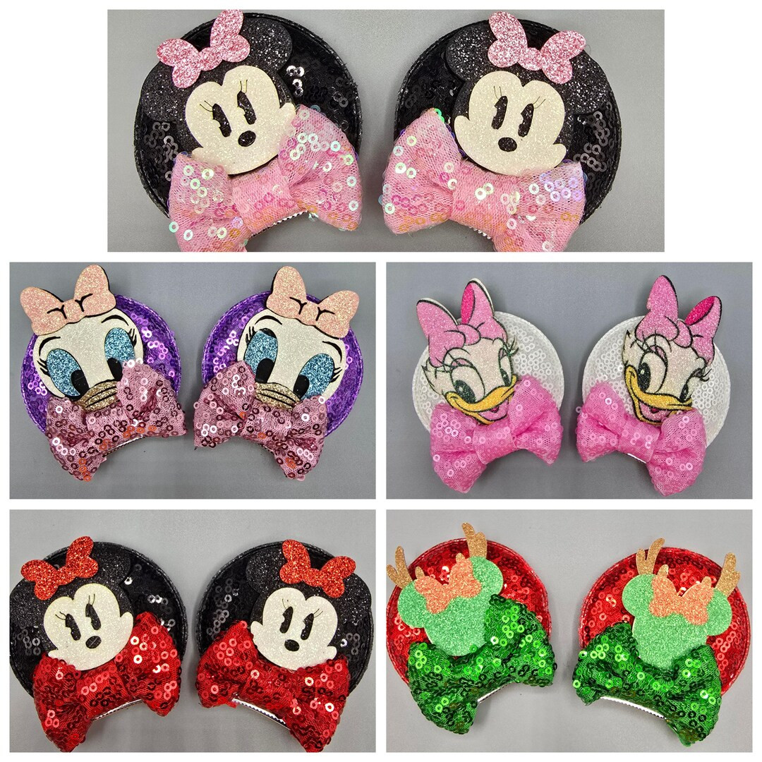 Clip on Minnie Mickey Mouse Disney Ears - Etsy | Etsy (US)