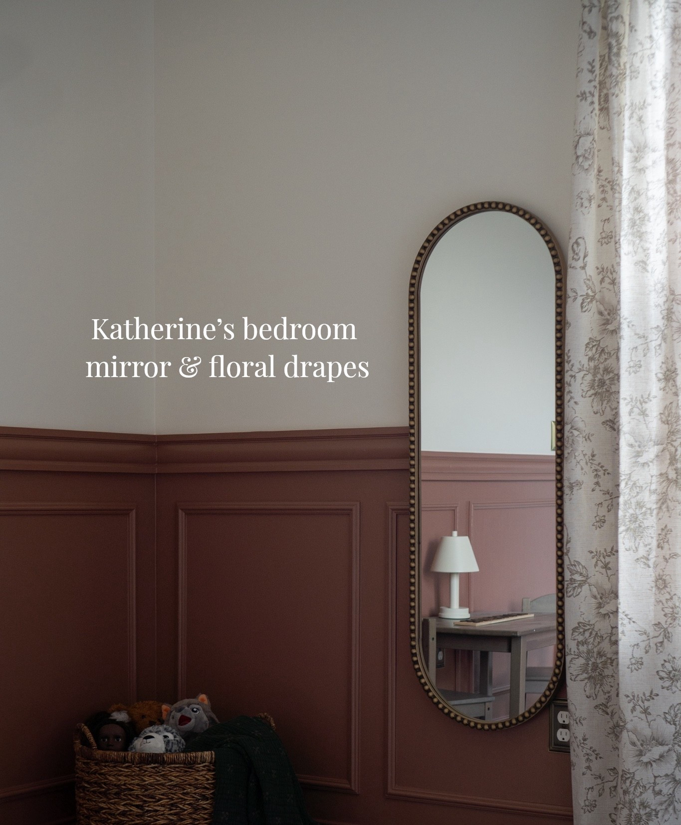 Sweetest brass oval mirror and floral drapes at a great price! 

#LTKHome #LTKKids