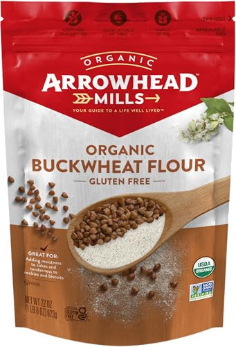Arrowhead Mills Organic Buckwheat Flour, Gluten Free, 22 oz (Pack of 6) | Amazon (US)
