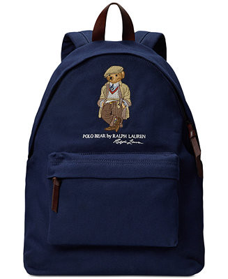 Polo Bear Canvas Backpack | Macy's