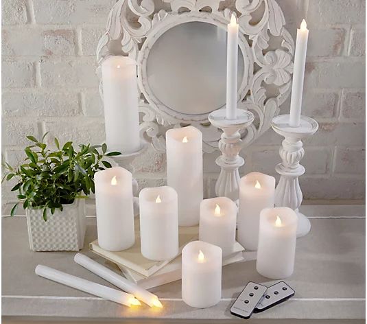 Home Reflections 12pc Ultimate Flameless Candle Set - QVC.com | QVC