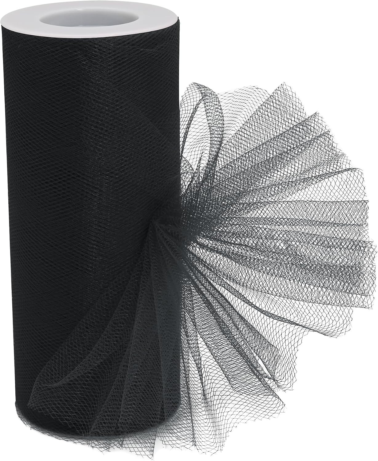 Black Tulle Fabric Roll - 6 Inch x 25 Yards Tulle Mesh for Gift Wrapping DIY Crafts Party Decorations and Making Ponchos and More | Amazon (US)