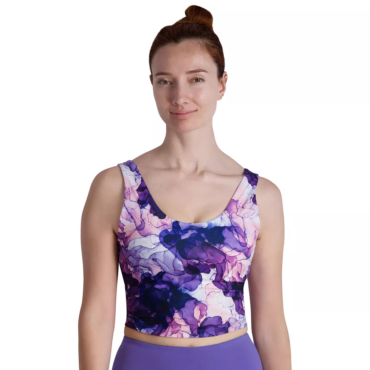 Gaiam Flow Olivia Print Medium-Impact Longline Sports Bra | Kohl's