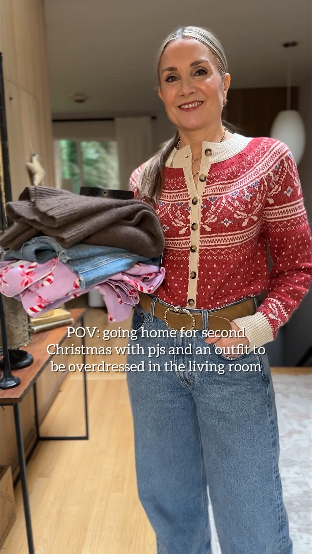 Hope everyone had a merry Christmas! Hitting the road to have part 2 with my family on the other side of the state!🎄🚗 

Mostly lounging around on the agenda so Christmas pjs and cozy sweaters it is!👏🏼 My sweater is on sale today only—the softest cashmere at an affordable price !

#LTKSaleAlert #LTKOver40 #LTKgrwm