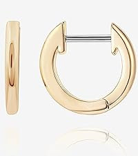 PAVOI 14K Gold Plated, Gold Vermeil, S925 Sterling Silver Cuff Earrings Huggie Stud | Small Hoop ... | Amazon (US)