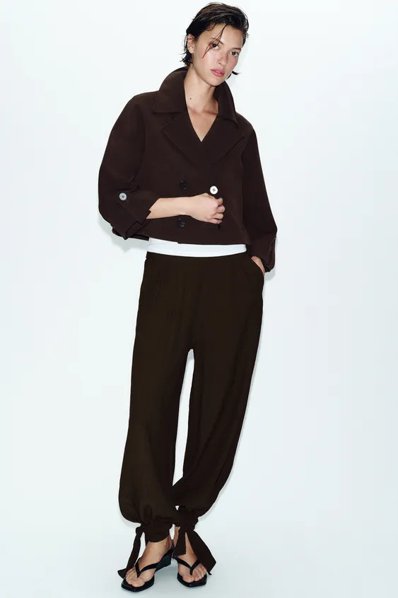 TIED BLOOMER PANTS | Zara US