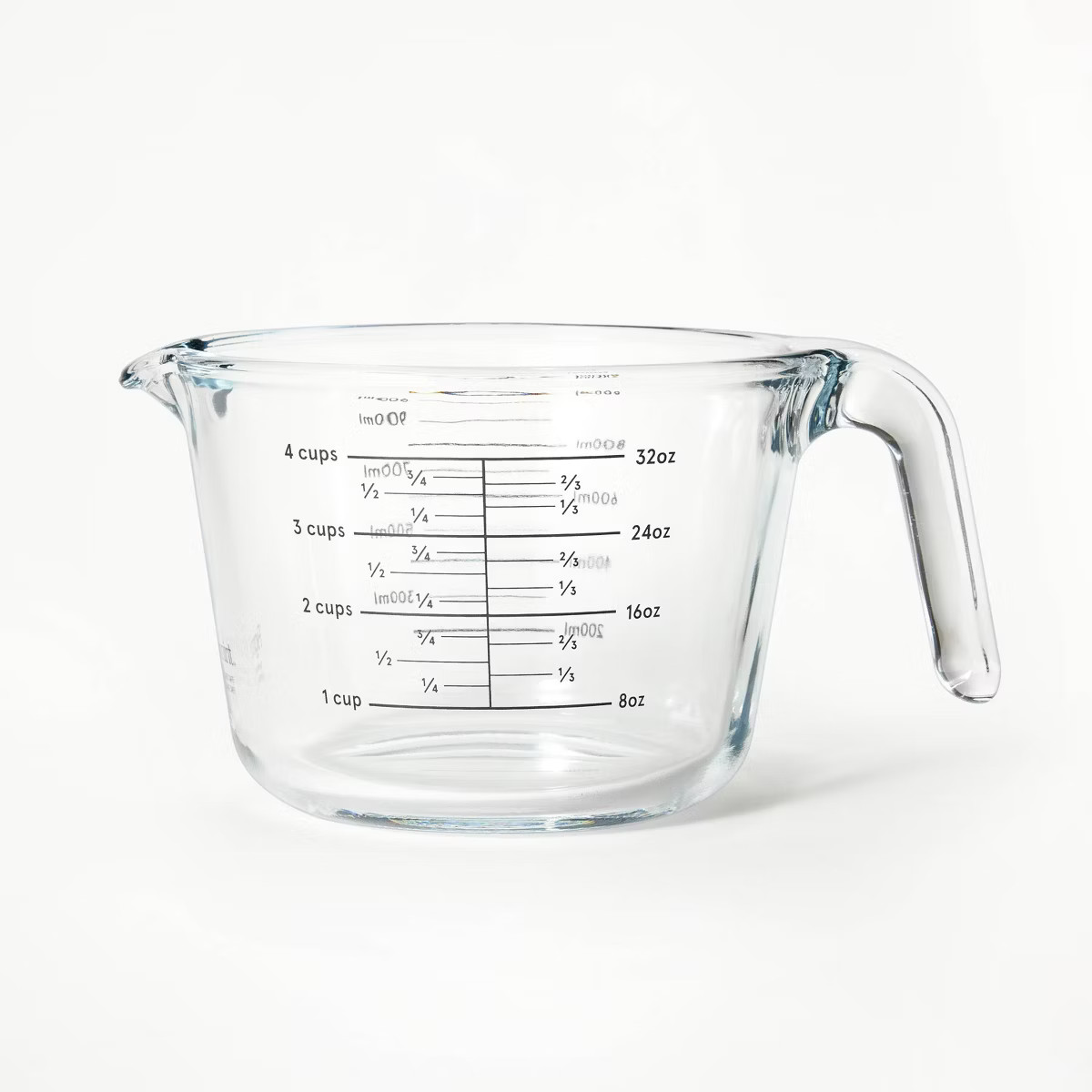 4 Cup Glass Measuring Cup Clear - Figmint™: Borosilicate, Microwave & Dishwasher Safe, 32oz Cap... | Target