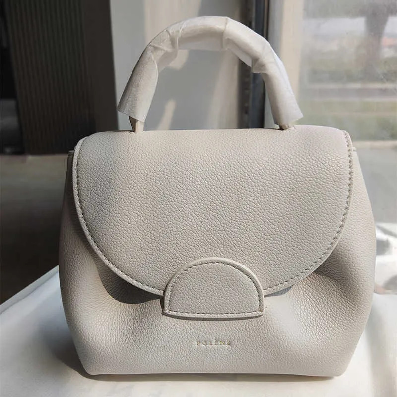 Shoulder Bags French Niche New Polene Bag Cowhide Fashion Light Luxury One Shoulder Portable Pole... | DHGate