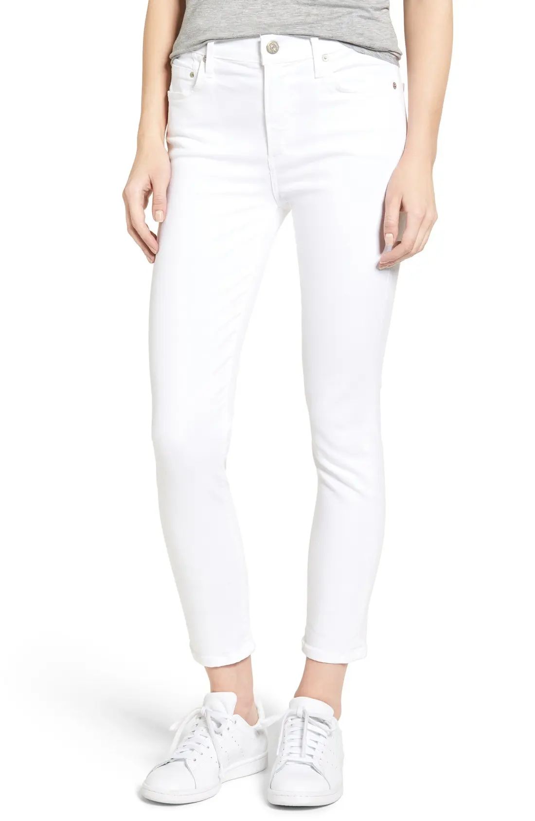 Citizens of Humanity Rocket High Waist Crop Skinny Jeans (Sculpt White) | Nordstrom