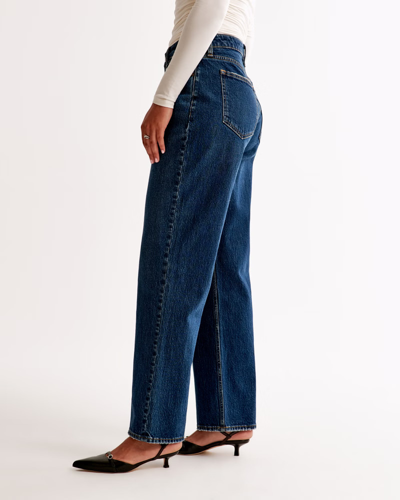 Curve Love High Rise Vintage Straight Jean | Abercrombie & Fitch (US)