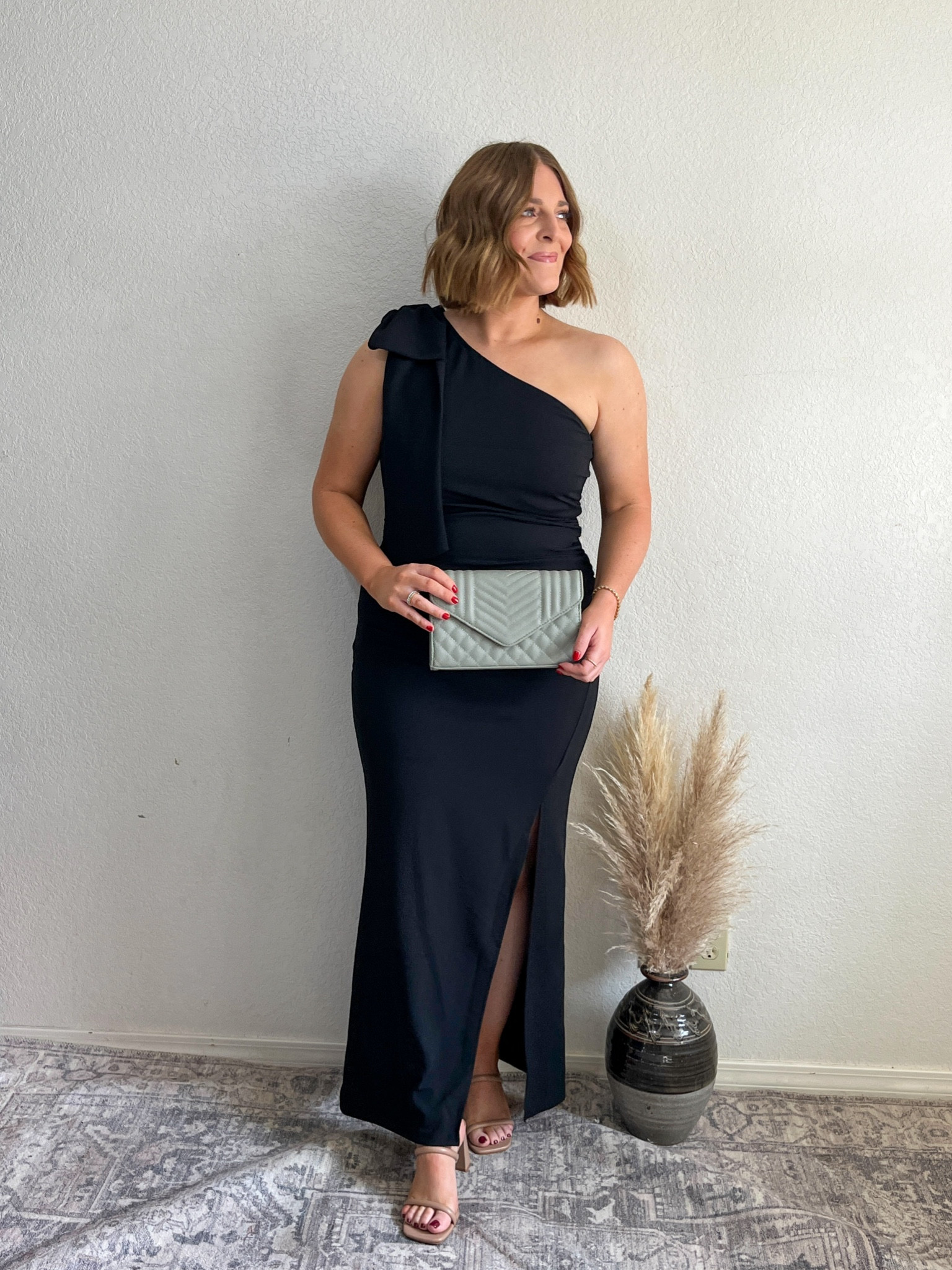 Spring event dress// love this one shoulder with a bow for a formal event! 

Wearing L (tts) if in between sizes, size up. 

#LTKwedding #LTKmidsize #LTKparties