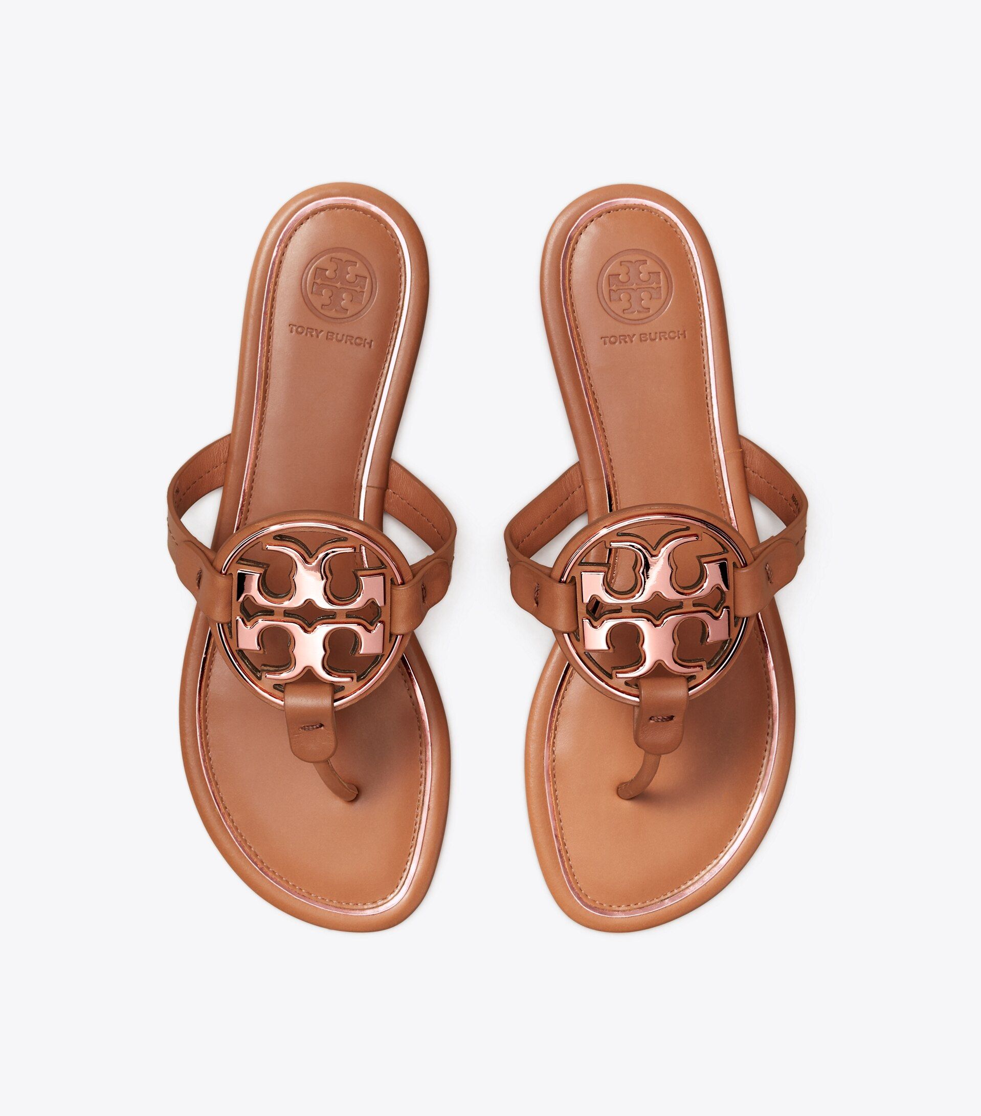 Miller Metal-Logo Sandal, Leather | Tory Burch (US)