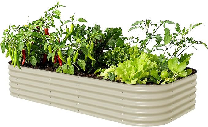 Vego garden Raised Garden Bed Kit, 17" Tall 10 in 1 Jumbo Modular Metal Planter Box for Vegetable... | Amazon (US)