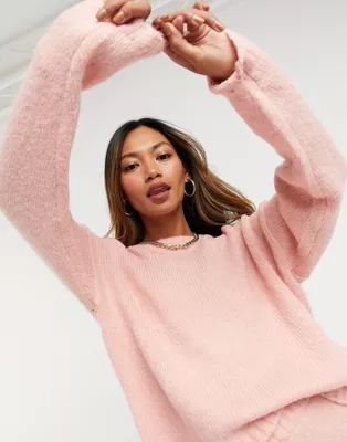 ASOS DESIGN coordinating oversized sweater in pink | ASOS (Global)