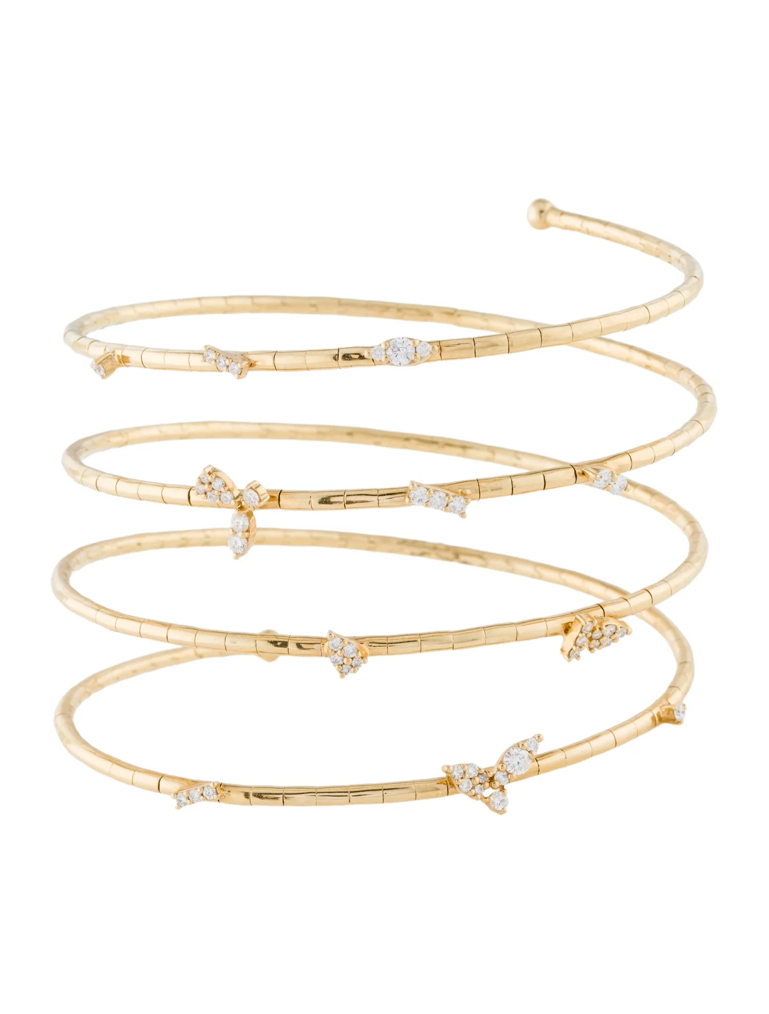 Bracelet 18K Diamond Spiral Bracelet - Bangle, Bracelets - BRACE189816 | The RealReal | The RealReal