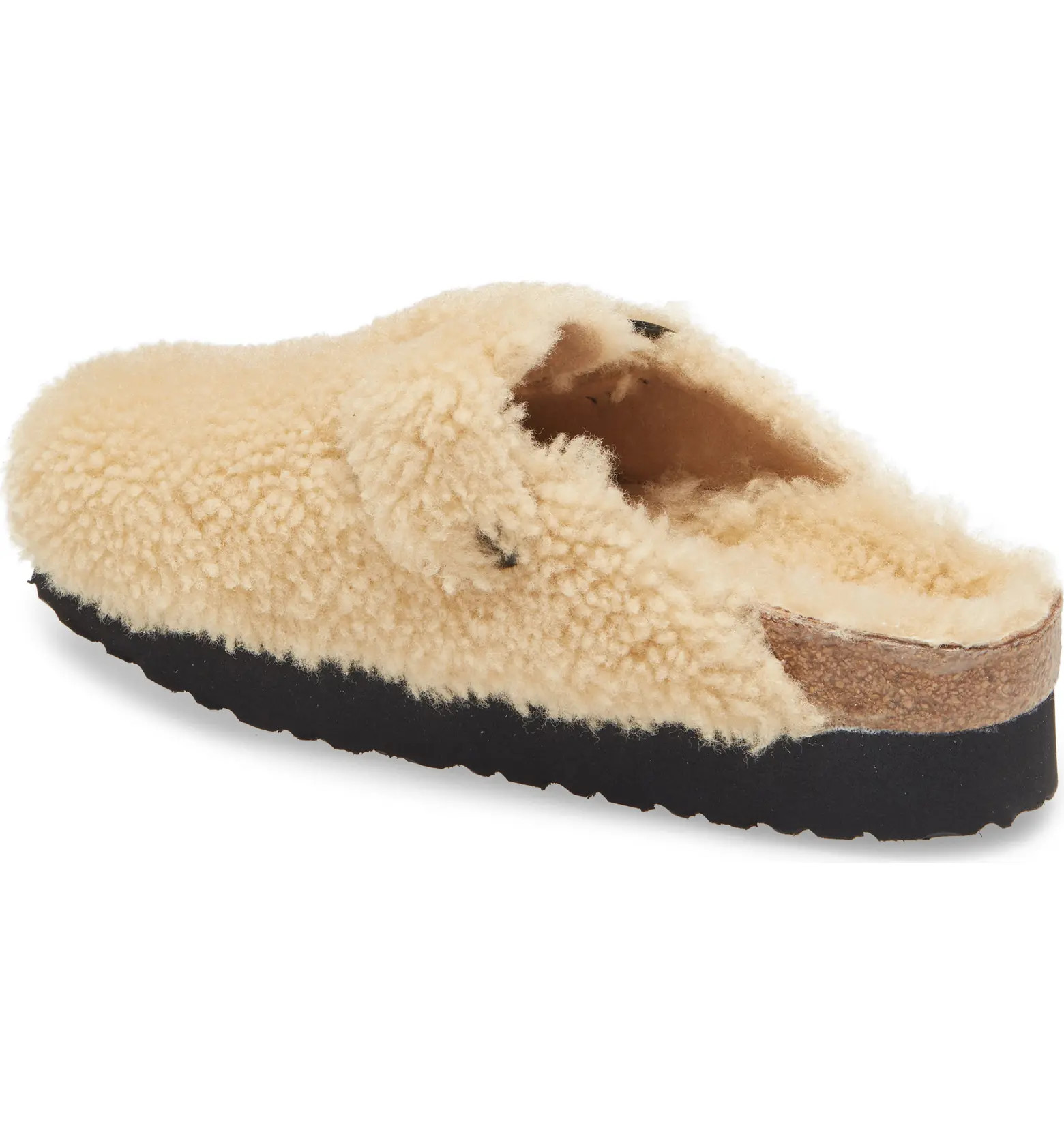 Papillio by Birkenstock Boston Big Buckle Genuine Shearling Clog | Nordstrom