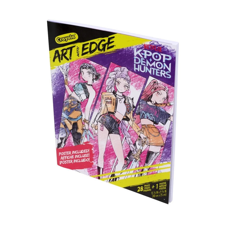 Crayola KPop Demon Hunters Art With Edge Coloring Book, 28 Pgs, KPDH Poster, Adult Coloring Pages... | Walmart (US)