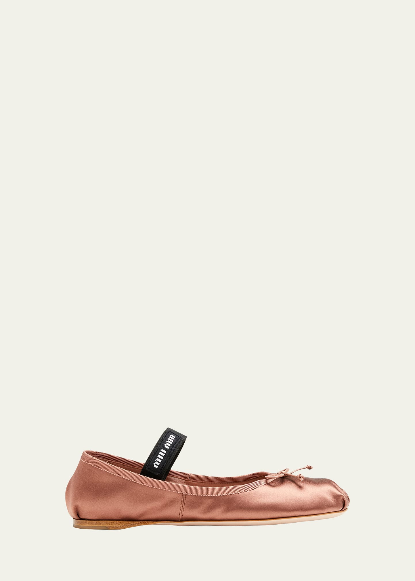 Miu Miu Satin Bow Ballerina Flats | Bergdorf Goodman