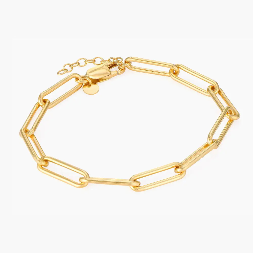 Big Paperclip Bracelet - Gold Vermeil | Oak & Luna (US)