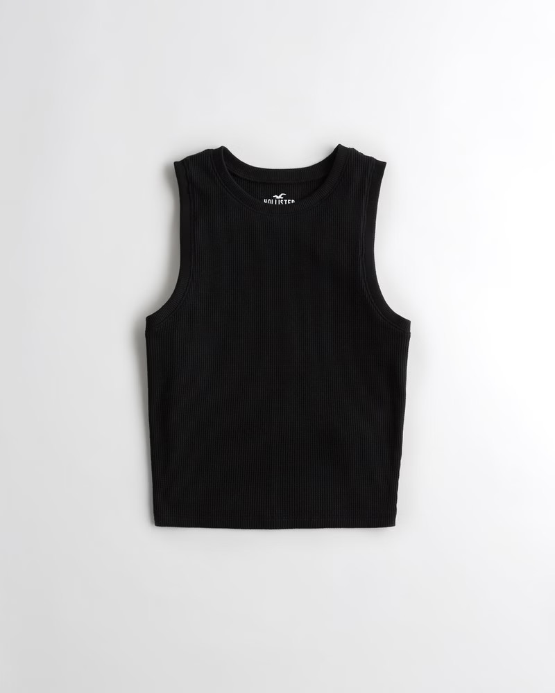 Women's High-Neck Waffle Tank | Women's Tops | HollisterCo.com | Hollister (US)