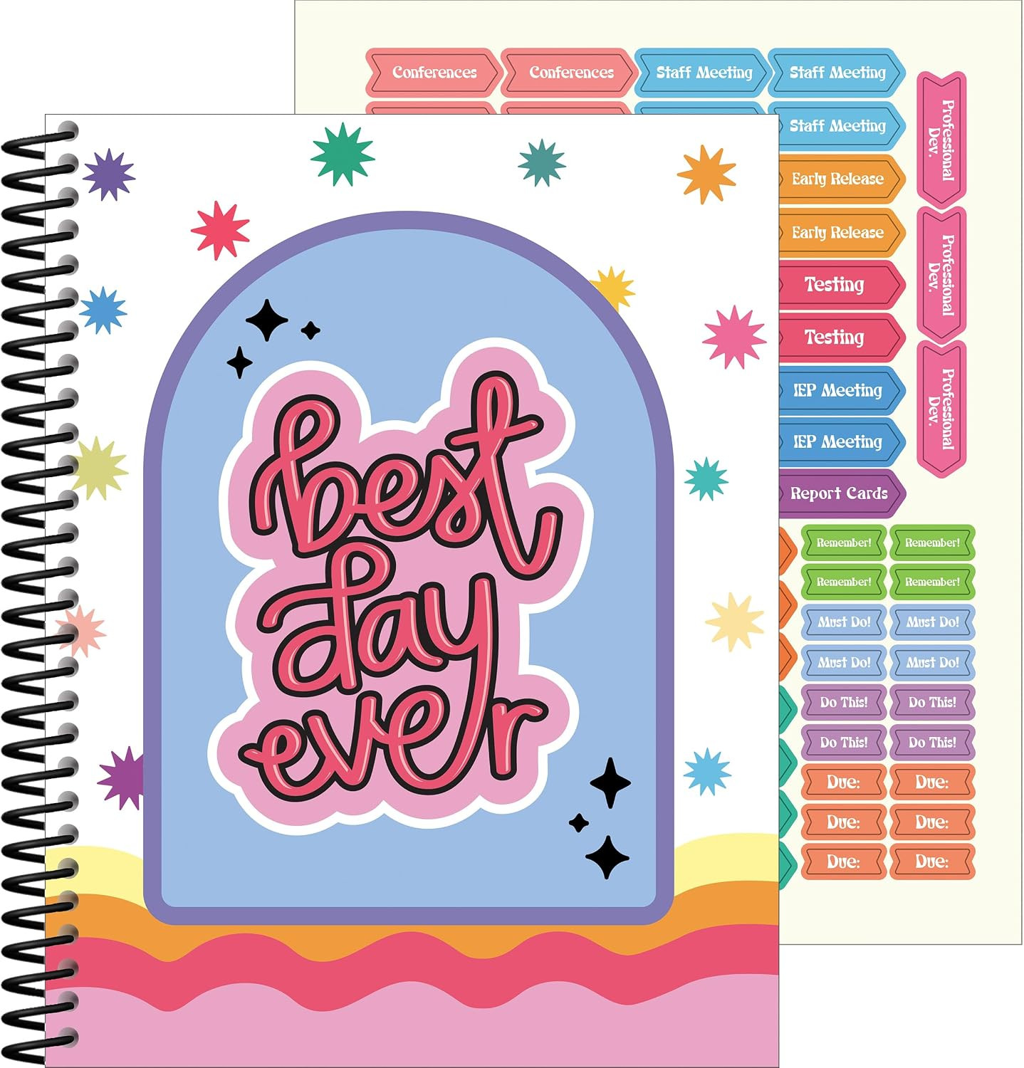 Carson Dellosa Retro Remix Teacher Planner 2026-2027, Undated 8" x 11" Lesson Plan Book With Retro Stickers, Class Schedule, Weekly Calendar, Homeschool & School Supplies, Groovy Classroom Must Haves | Amazon (US)