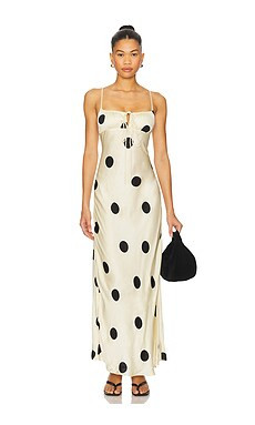 Leslie Amon Slip Dress in Cream Polka from Revolve.com | Revolve Clothing (Global)