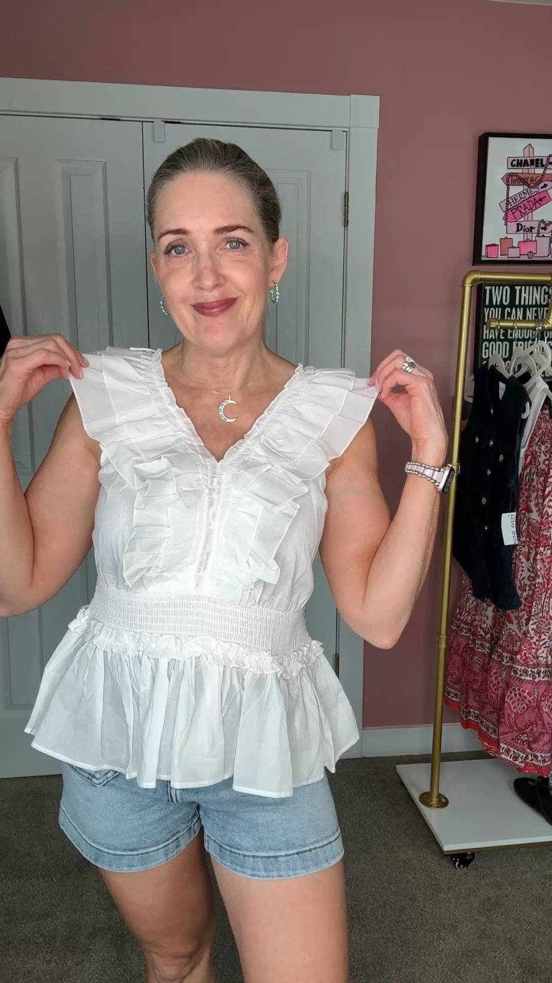 @kohls is crushing it right now with everything I need for my summer wardrobe. This darling top is easy to dress up or down. Fits true to size. Shorts have front patch pockets and just the right amount of stretch. 

Kohls finds, Kohls fashion, summer outfits over 40, date night outfits, summer vacation outfits, fashion over 40, affordable outfits, summer trends

#LTKootd #LTKOver40 #LTKSaleAlert
