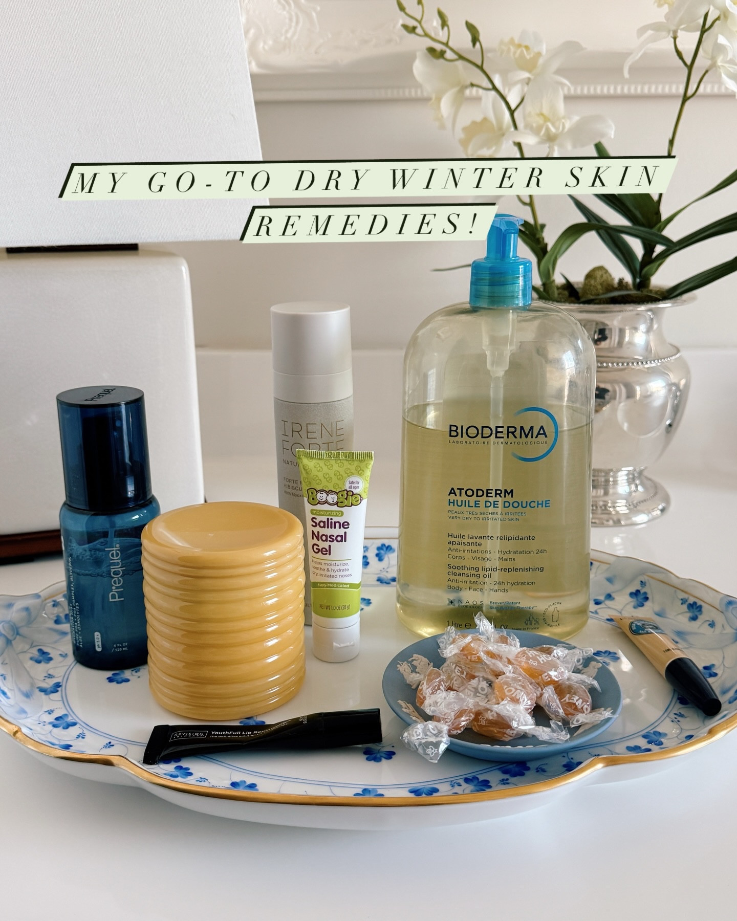 My skin is dry from head to toe this time of year, so here’s what I reach for most to remedy it and for comfort! If you’d like the list sent to you, comment EDIT. #grandmillenial #winterskincare #classicstyle #pittsburghinfluencer