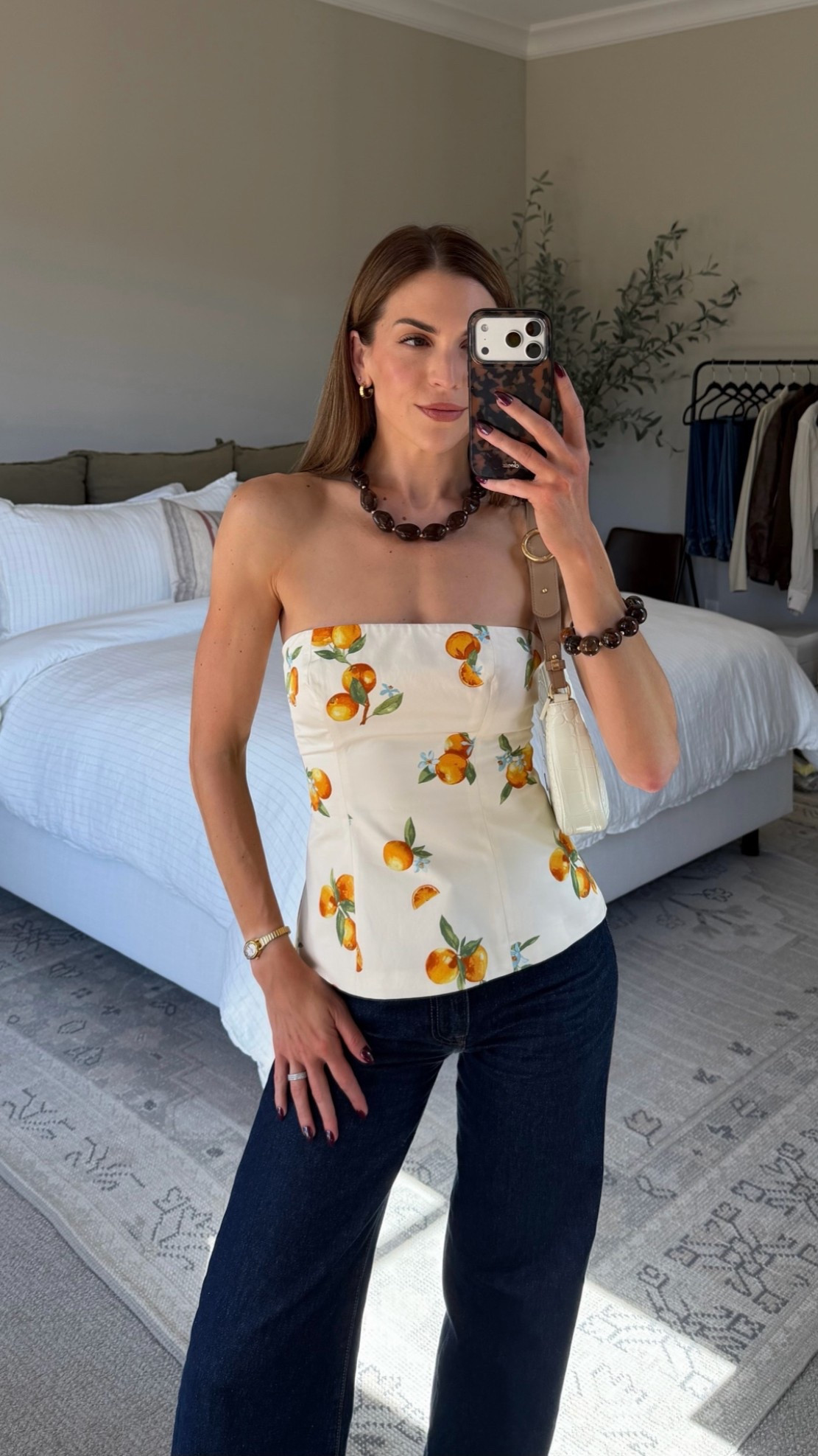 The cutest fruit-inspired strapless top for summer! 🍊 Perfect for a hot day or night out. Wearing size XS.

#LTKootd #LTKSeasonal #LTKBeauty